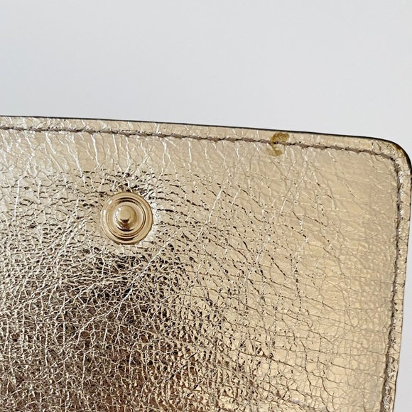 NWT Chloe Mini Metallic Trifold Wallet - Picture 14 of 16